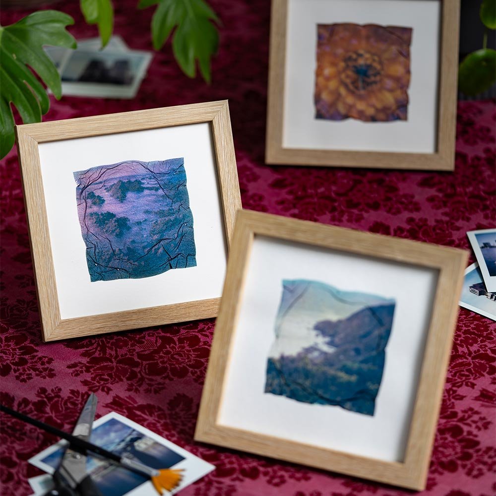 Polaroid emulsion lift artwork made during a photography workshop at Great Space