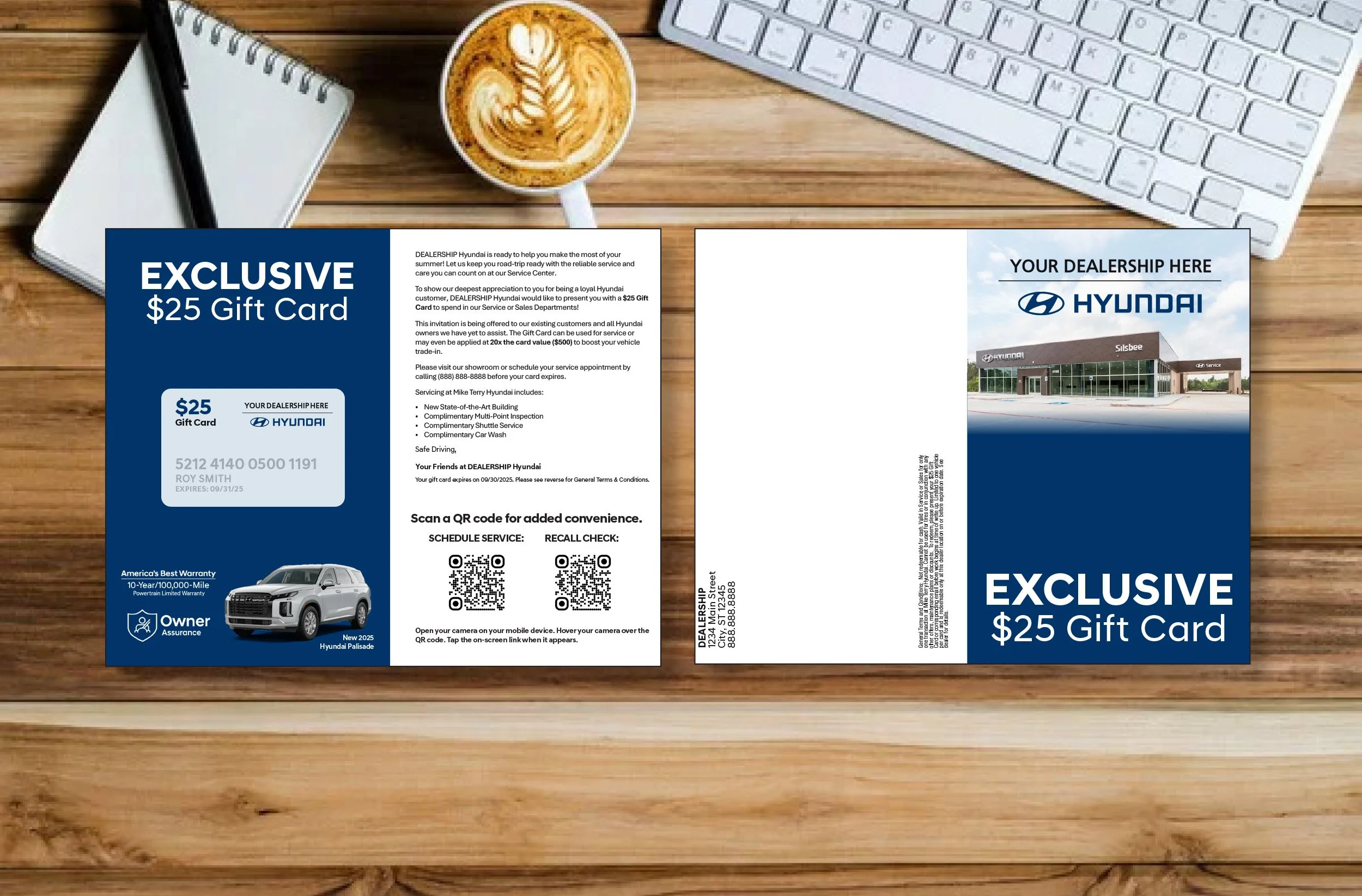 SELF MAILER WITH CARD