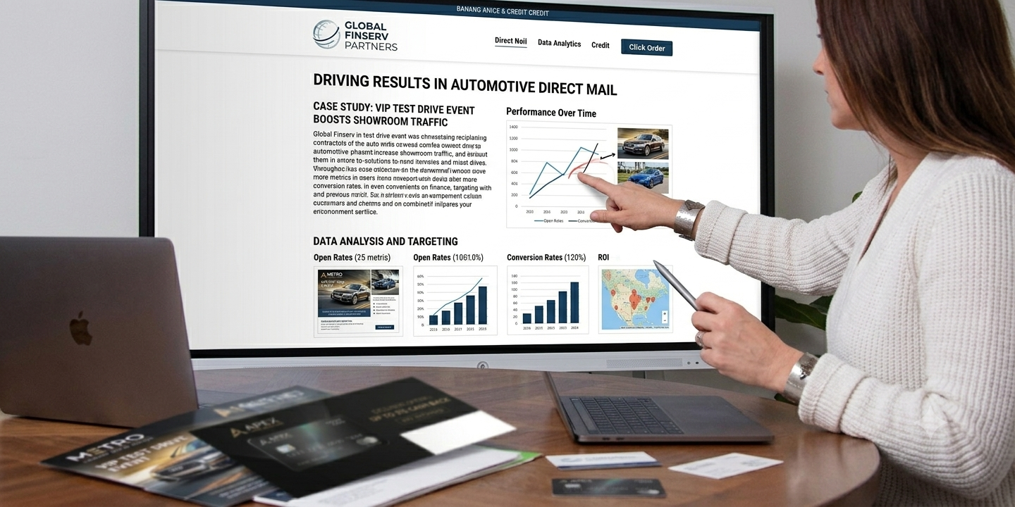 Automotive Credit Card Mailers, strategic planning, email blast marketing.