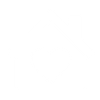 Outline of a house with a heart inside.
