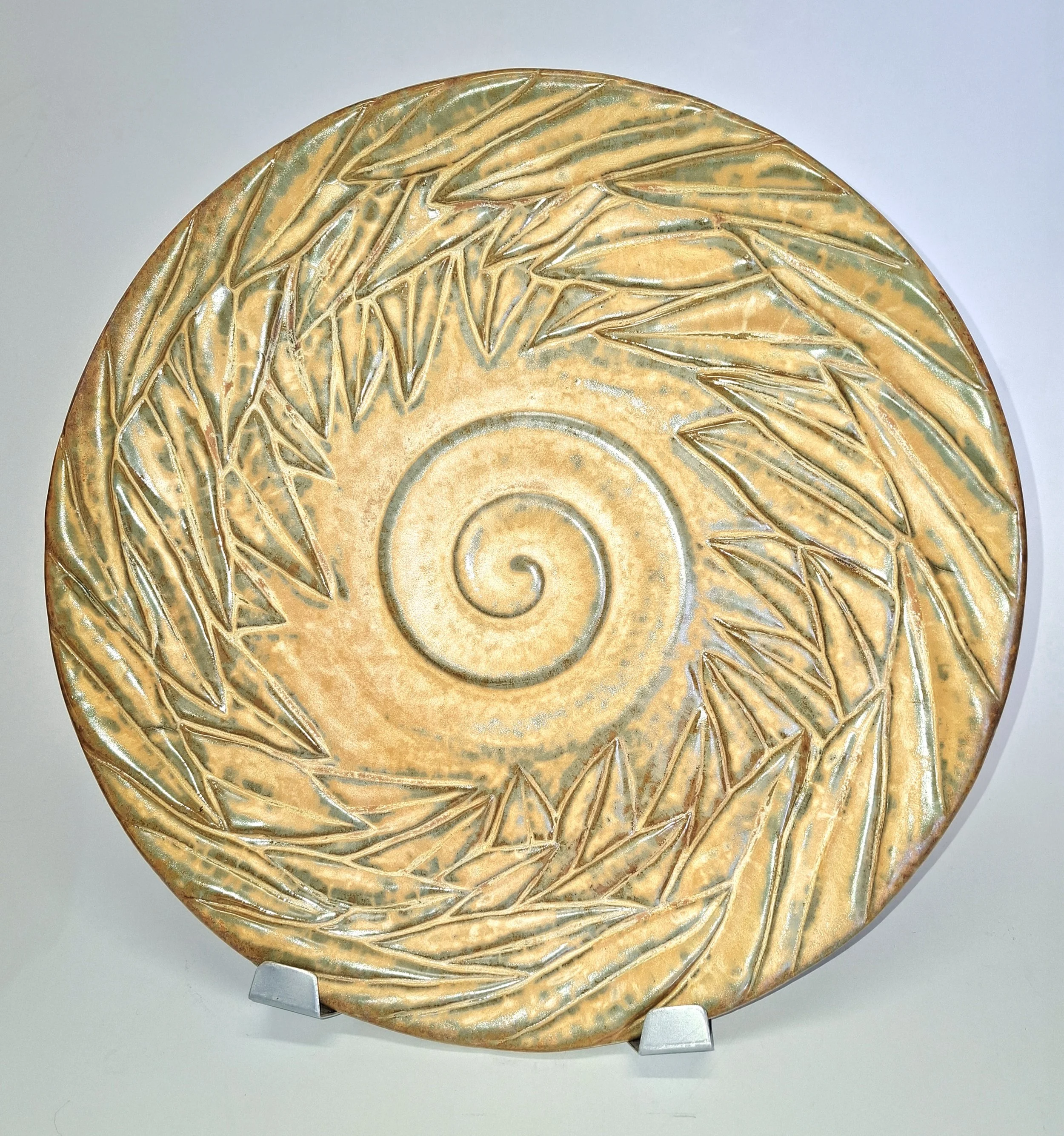 Carved Ceramic Platter