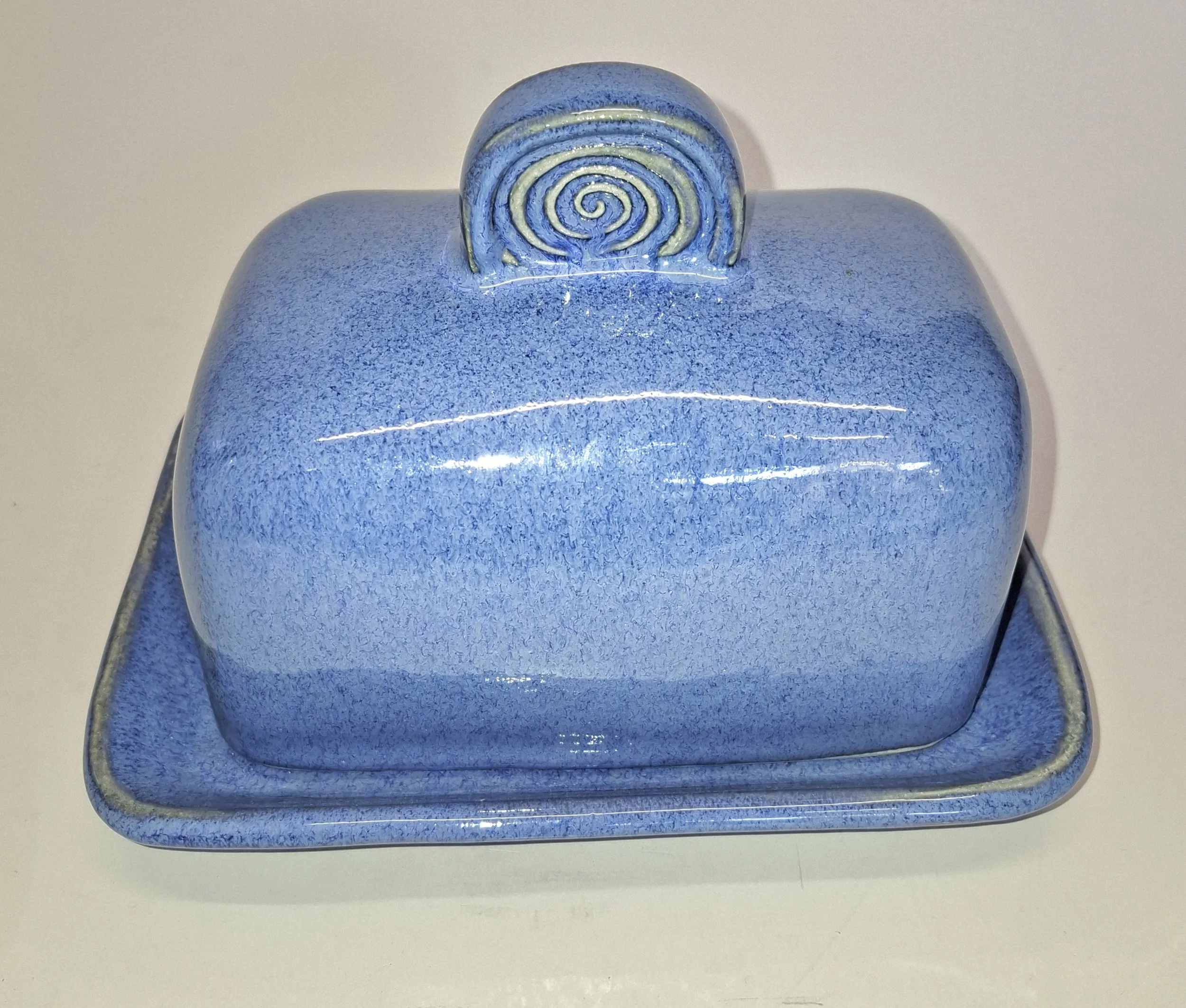 Blue Ceramic Butter Dish