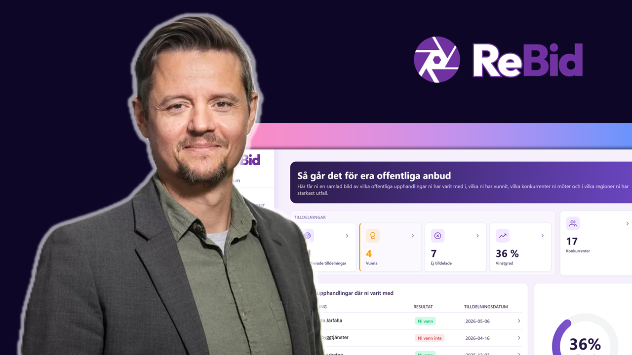 ReBid lanserar analys av tidigare upphandlingar – ska ge företag bättre beslutsunderlag