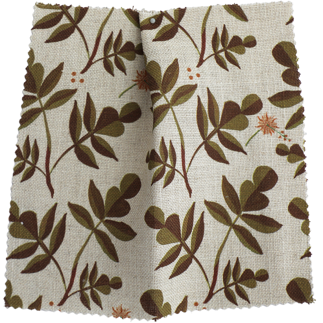 Clemmie Linen Fabric - Brown