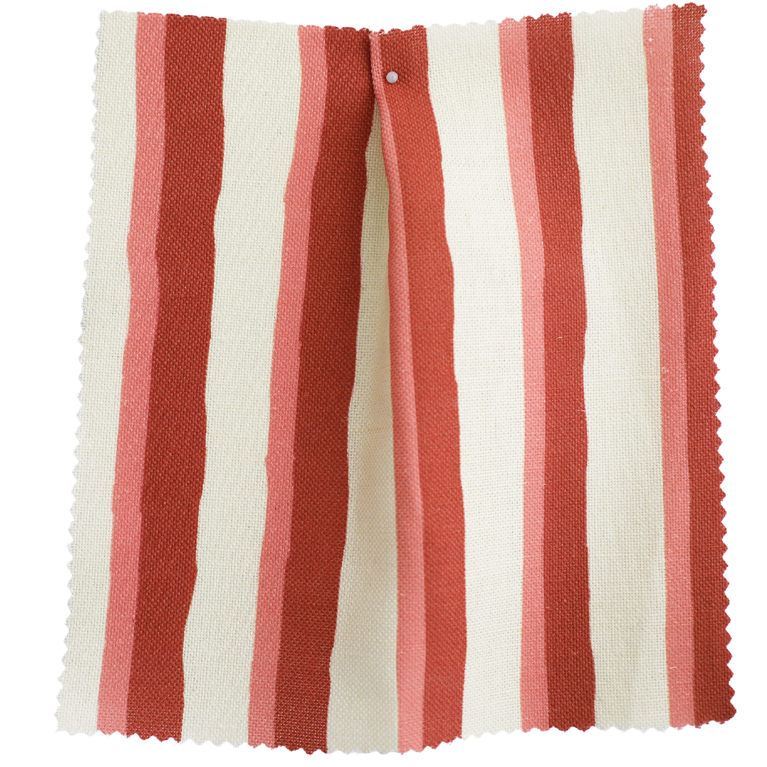 Painted Stripe Fabric Pink/Red
