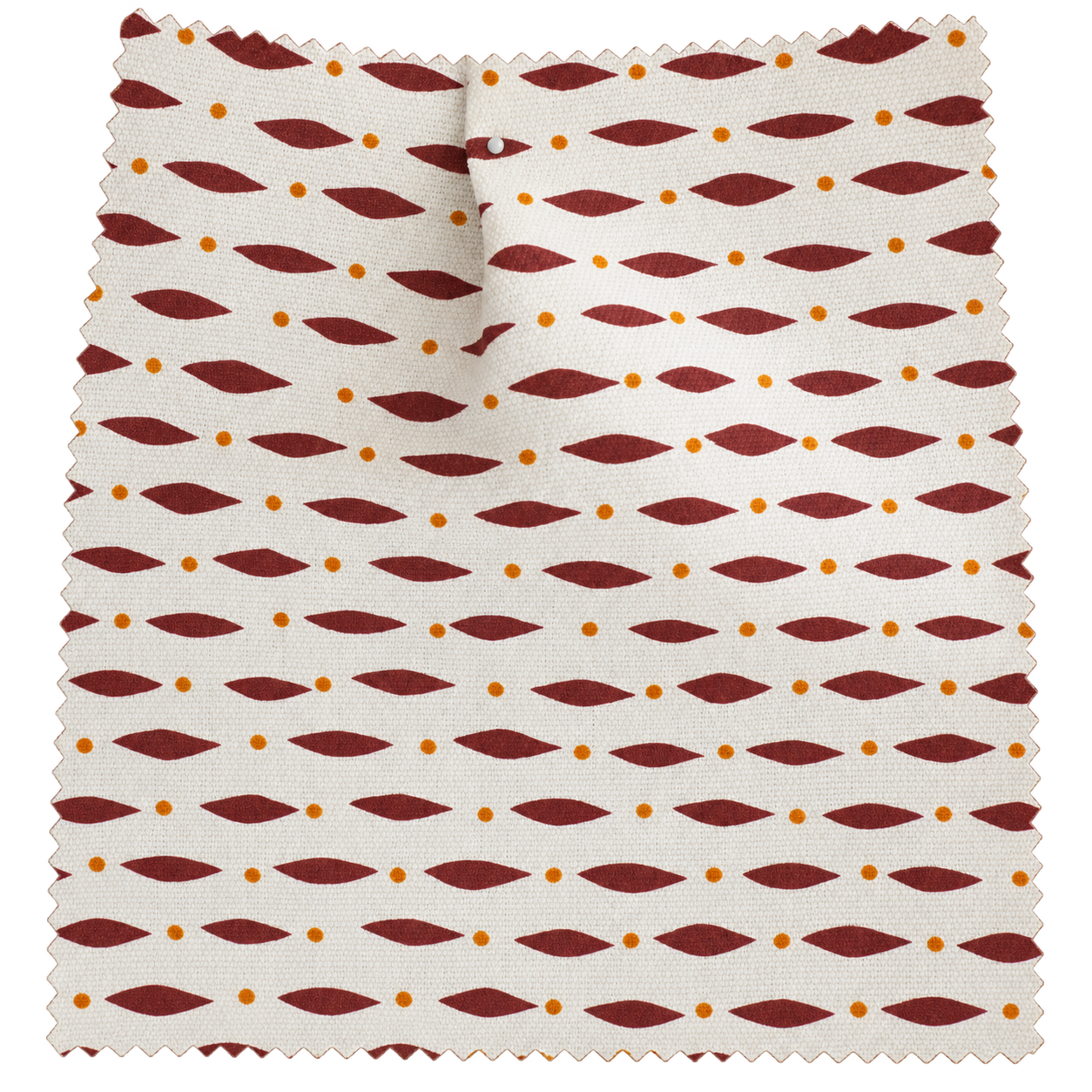 Dimpsey Linen Dark Red/Mustard