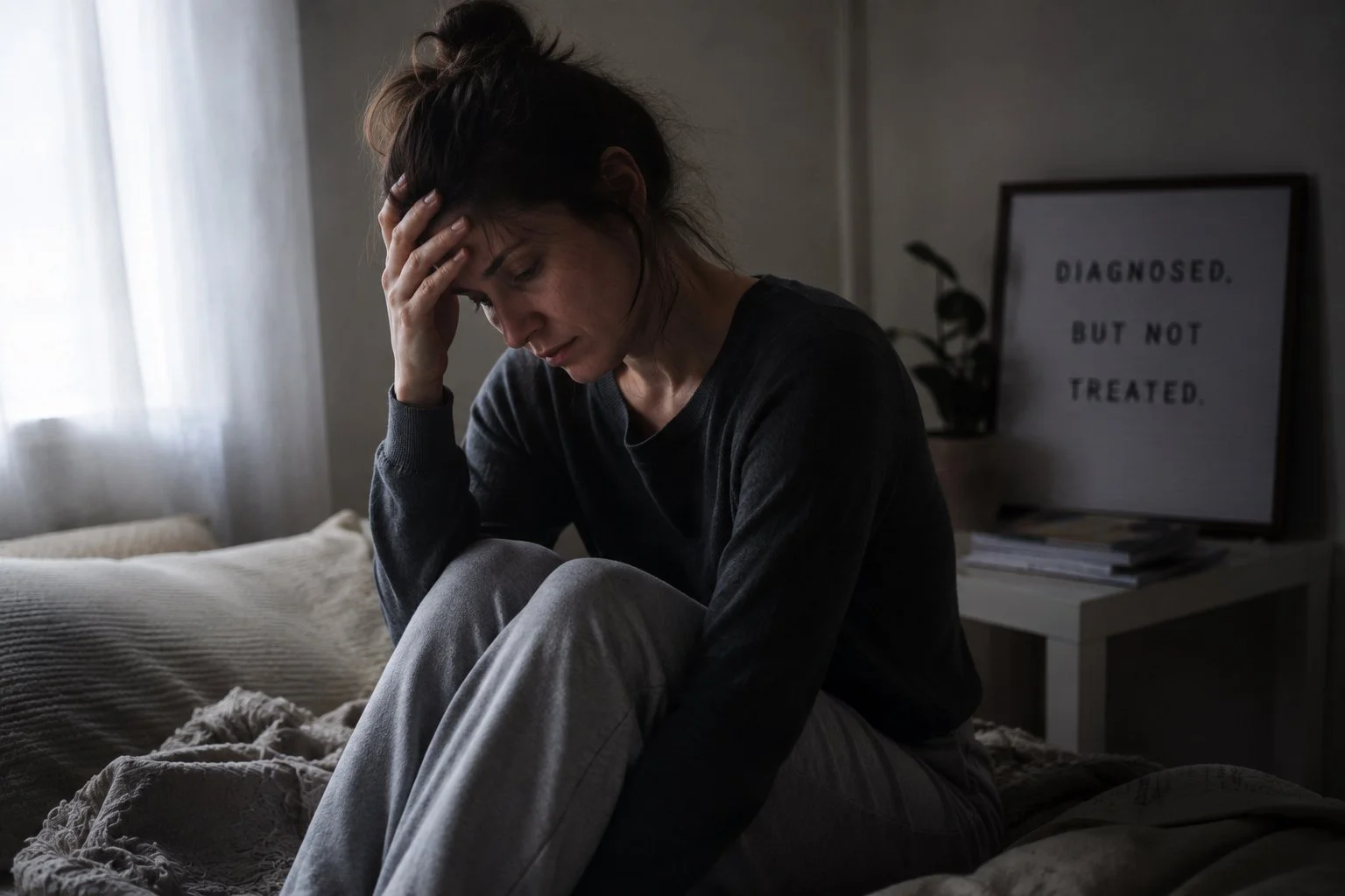 Diagnosed, but not treated. 