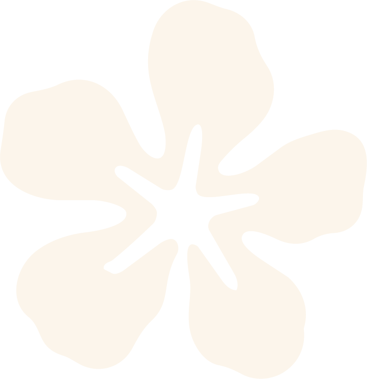 A stylized, abstract floral pattern with five rounded petals.