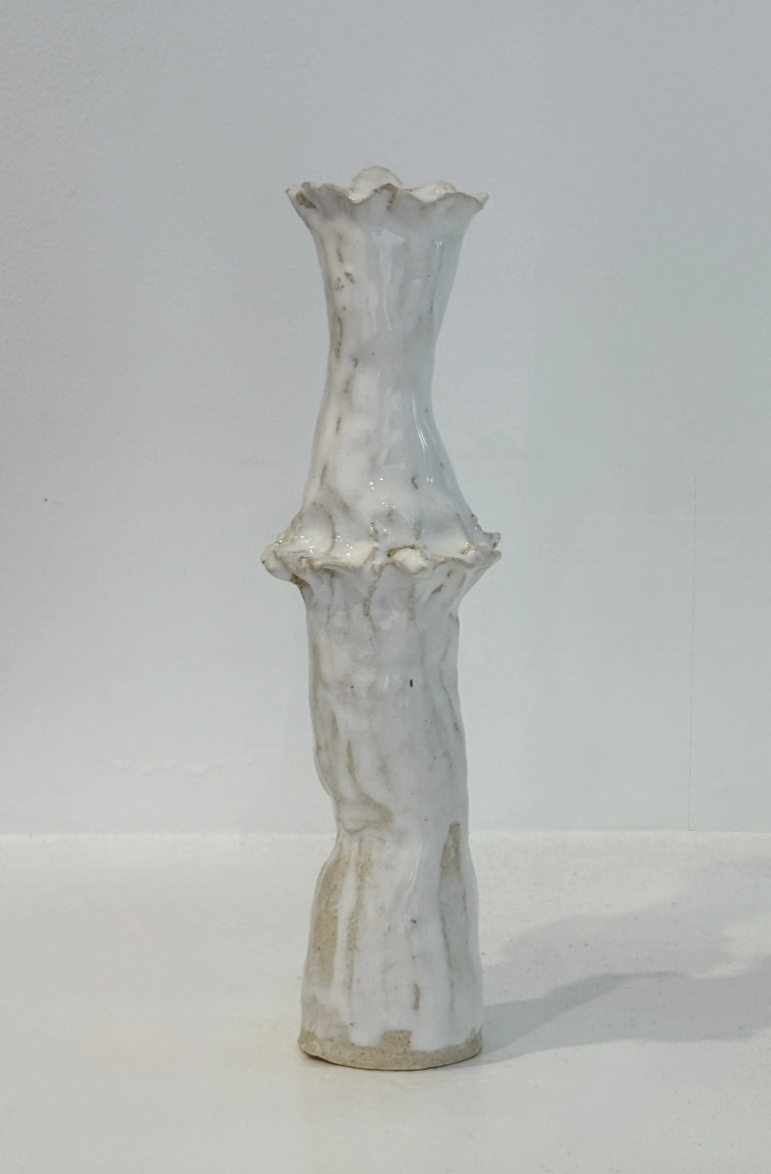 Baby Seraphim Vessel, paper clay, glaze, and cast glass, 2026, available at Lume Gallery, Waiheke Island
