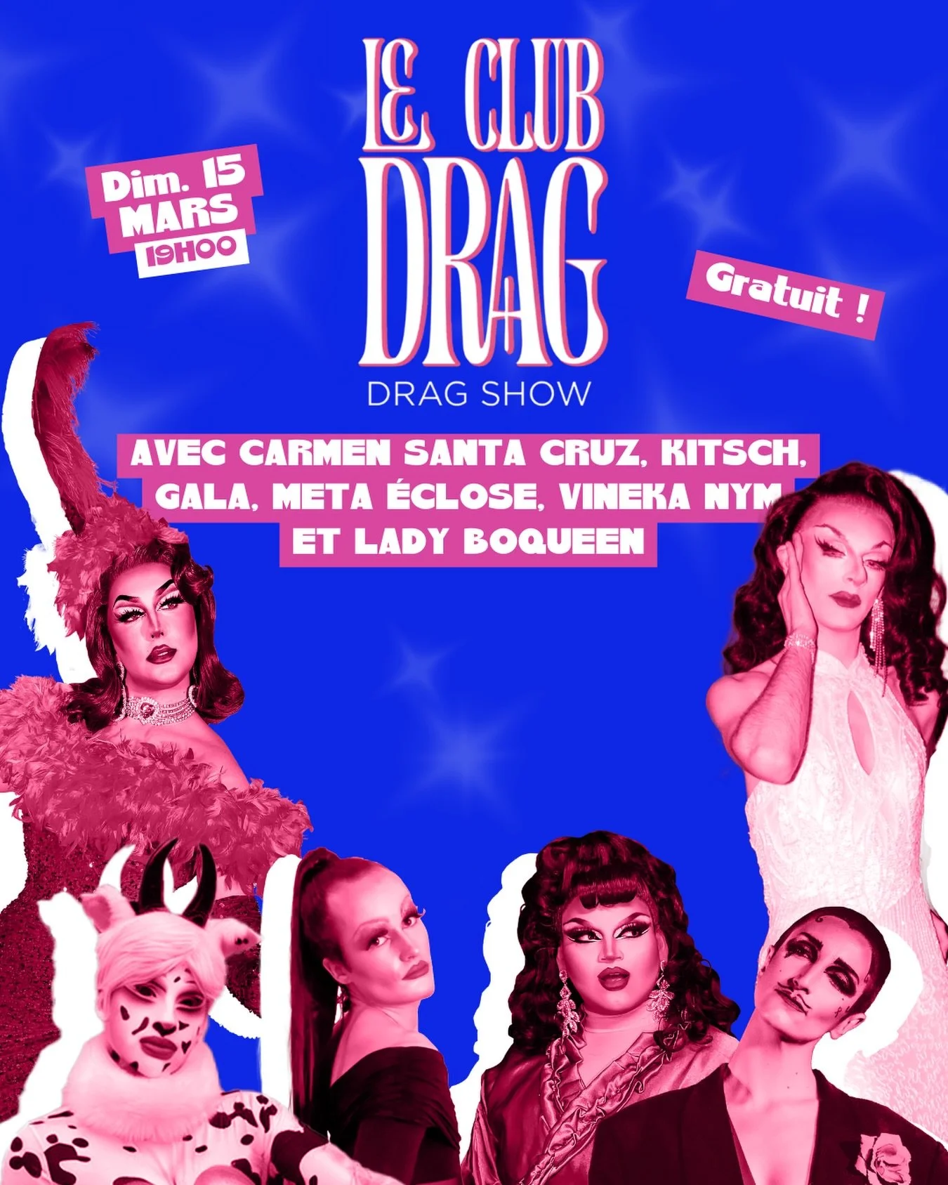 ✨ Le Club Drag est de retour ! ✨

Nos Queens reprennent le contr&ocirc;le du Delirium Caf&eacute; Bordeaux le 15 mars d&egrave;s 19h00 ! 👑

Pr&eacute;parez-vous pour une soir&eacute;e haute en couleurs avec nos ic&ocirc;nes drag ador&eacute;es Carme