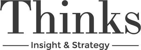 The logo of Thinks with the tagline Insight & Strategy underneath.