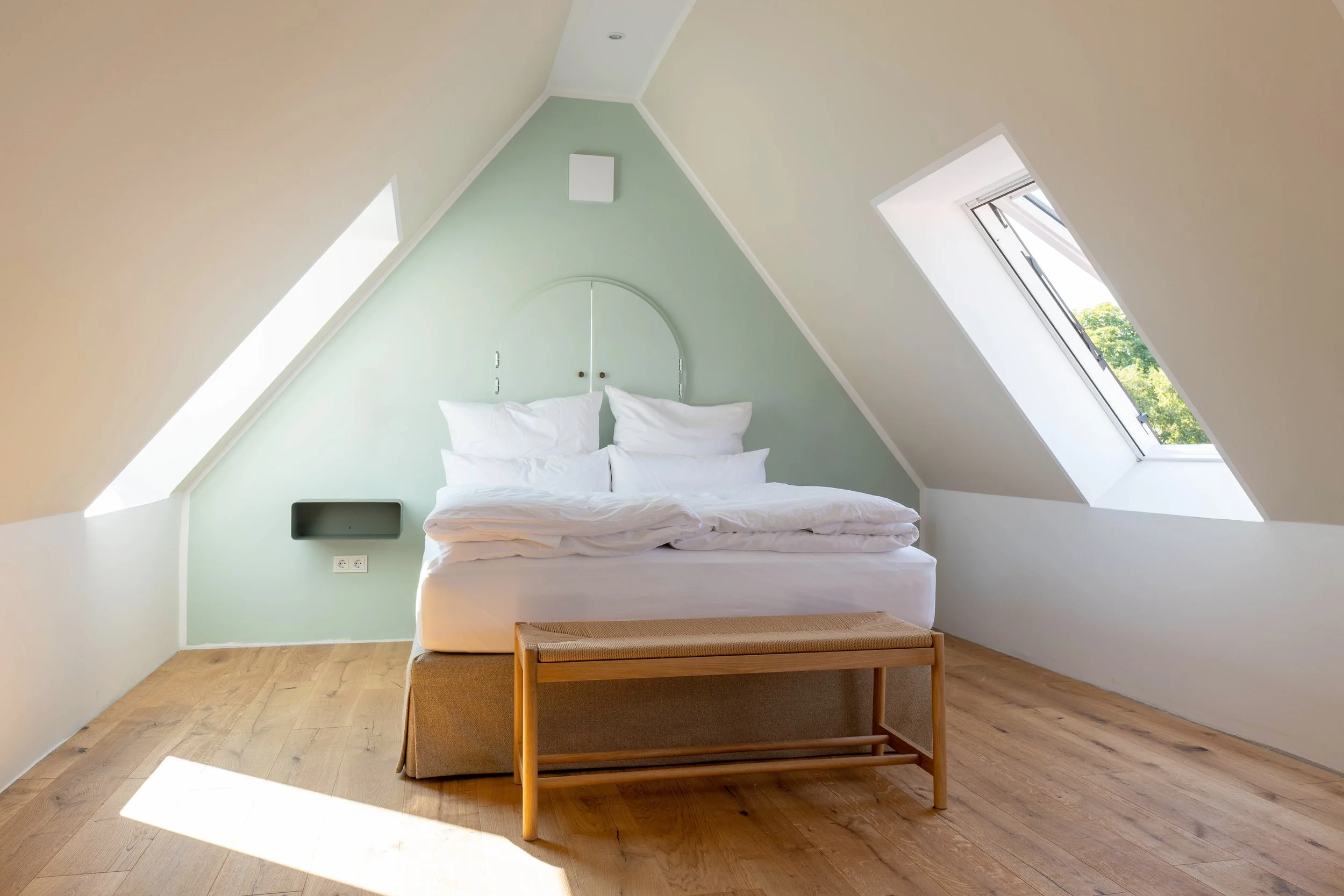 Schlafzimmer der Nord-Wohnung im 2. OG
