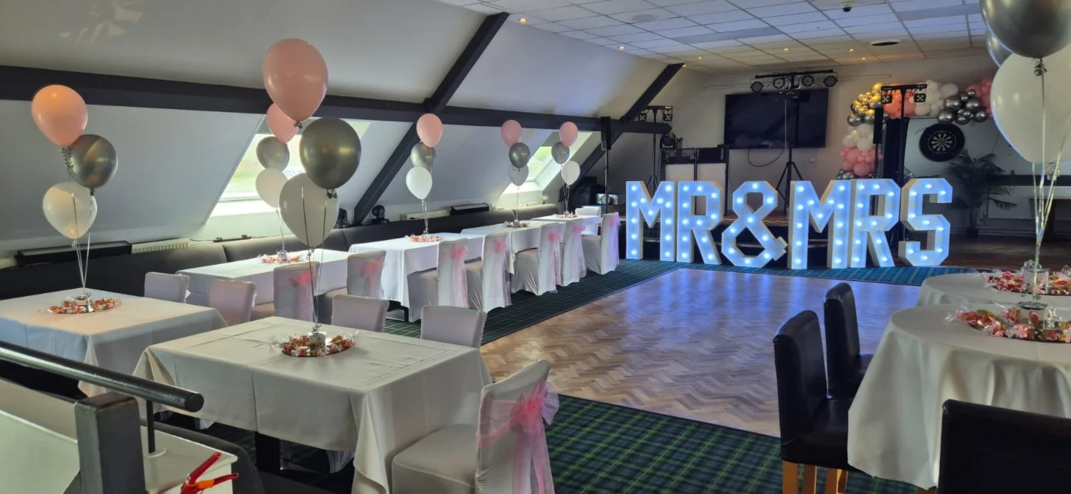 The 1905 Bar at Blyth Golf Club set for a function
