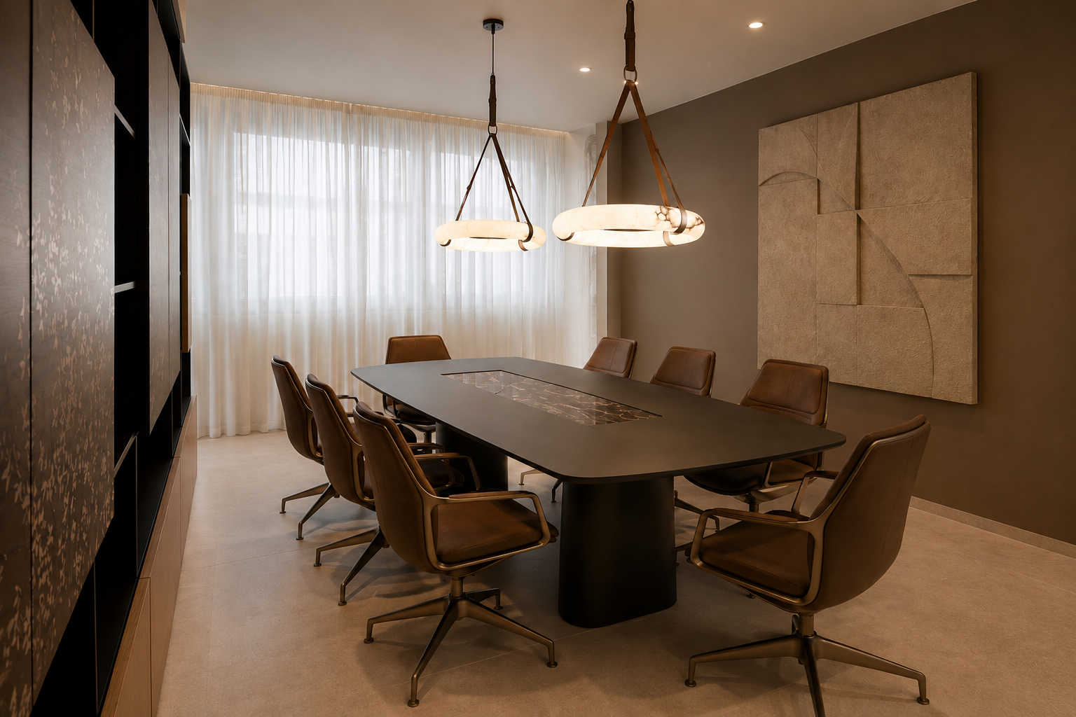 Modern conference room photographed for a commercial office fit out project. Elev8Creative provides office photography, Matterport virtual tours, drone photography and property marketing services across London and Kent.