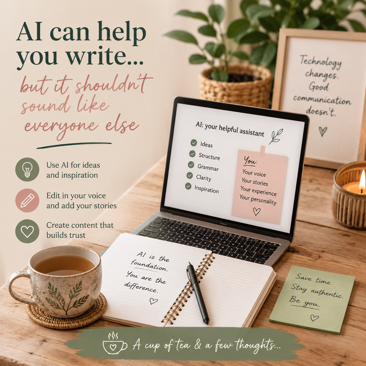 AI is there to save you time, not to replace your judgement