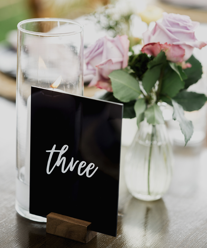 BLACK ACRYLIC TABLE NUMBERS | $7 EACH