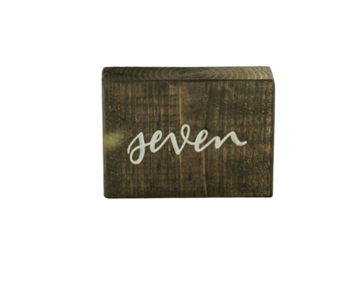 WOOD TABLE NUMBERS | $5 EACH