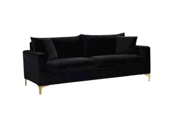 BETTY BLACK VELVET SOFA | $275