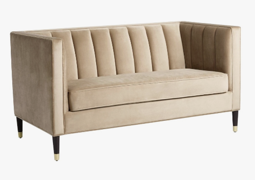 SLOANE TAN VELVET COUCH | $225