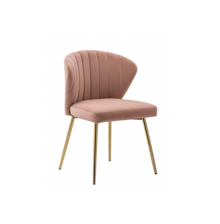JOSIE PINK VELVET CHAIR | $75