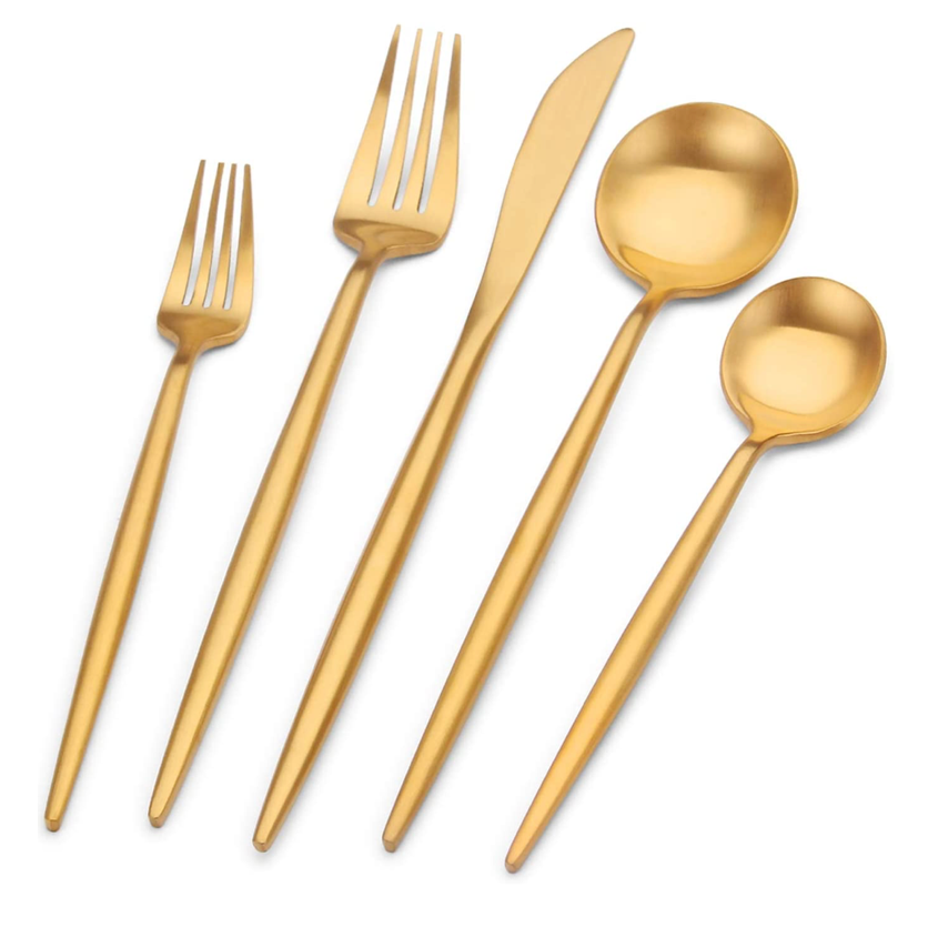 MODERN GOLD FLATWARE | $1 PER UTENSIL