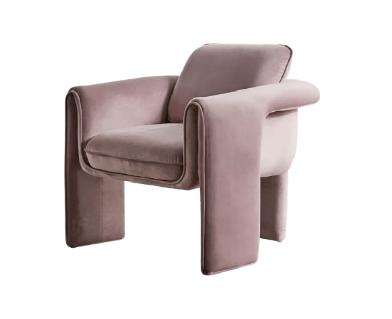 MADDY PURPLE VELVET CHAIR | $125