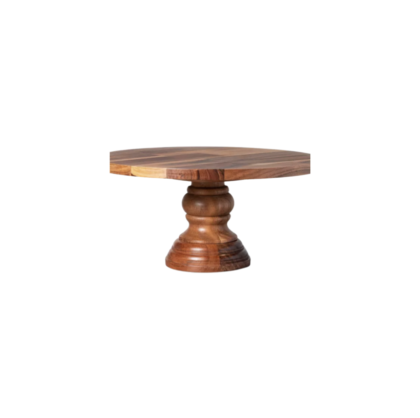 WOOD CAKE STAND | $10