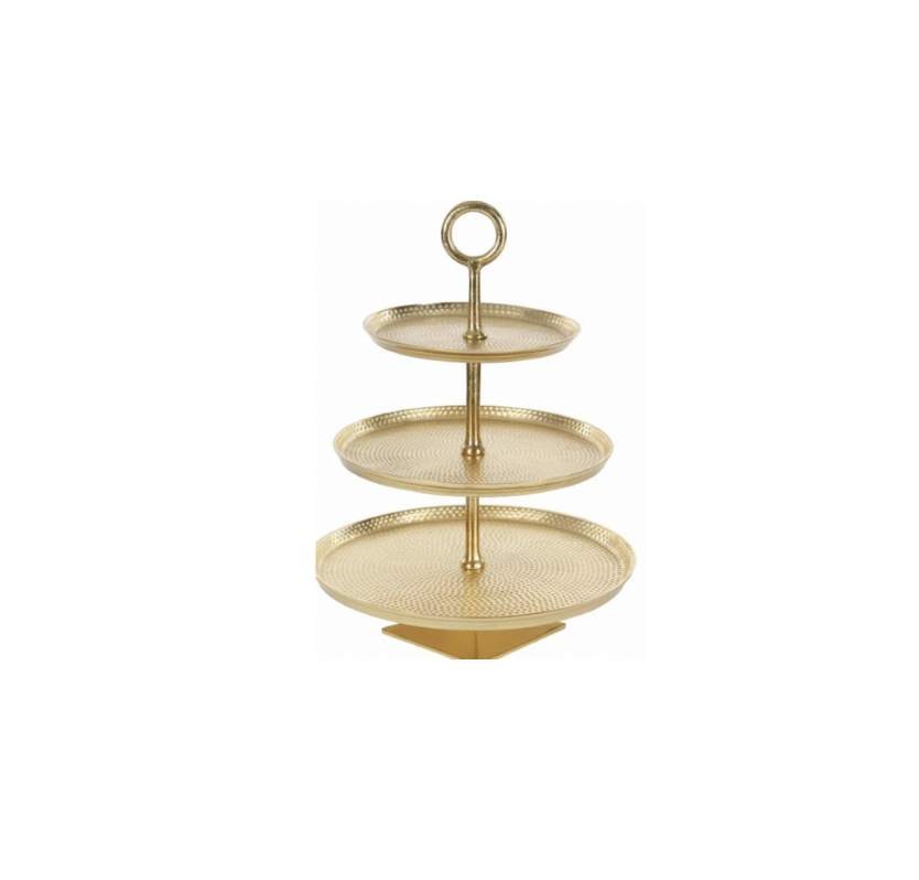 3 TIER GOLD CUPCAKE STAND | $15