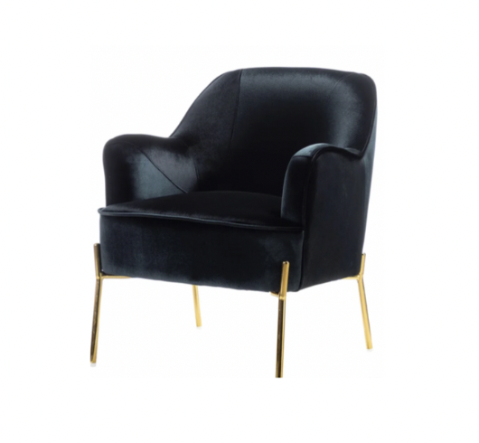 OLIVIA BLACK VELVET CHAIR | $75