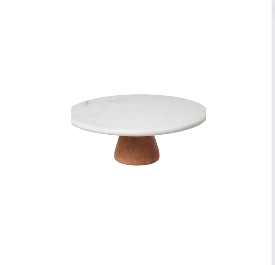 WHITE MARBLE CAKE STAND | $10