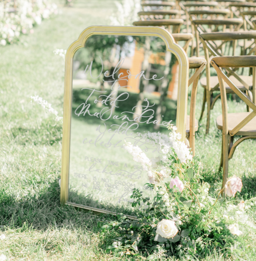 CLASSIC GOLD TRIM MIRROR | $50
