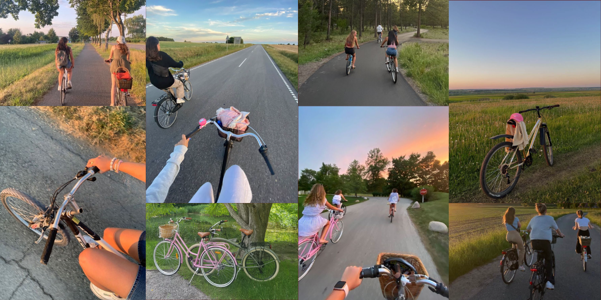 Go on a biking tour with your friends in summer