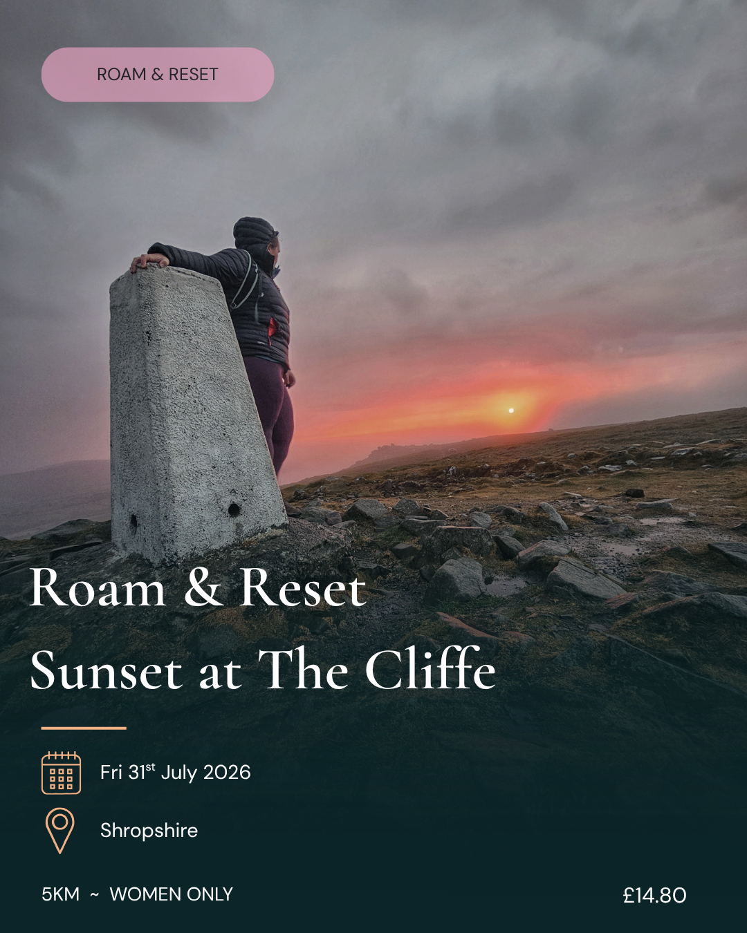 Roam & Reset - Sunset at The Cliffe - Women Only - 5km