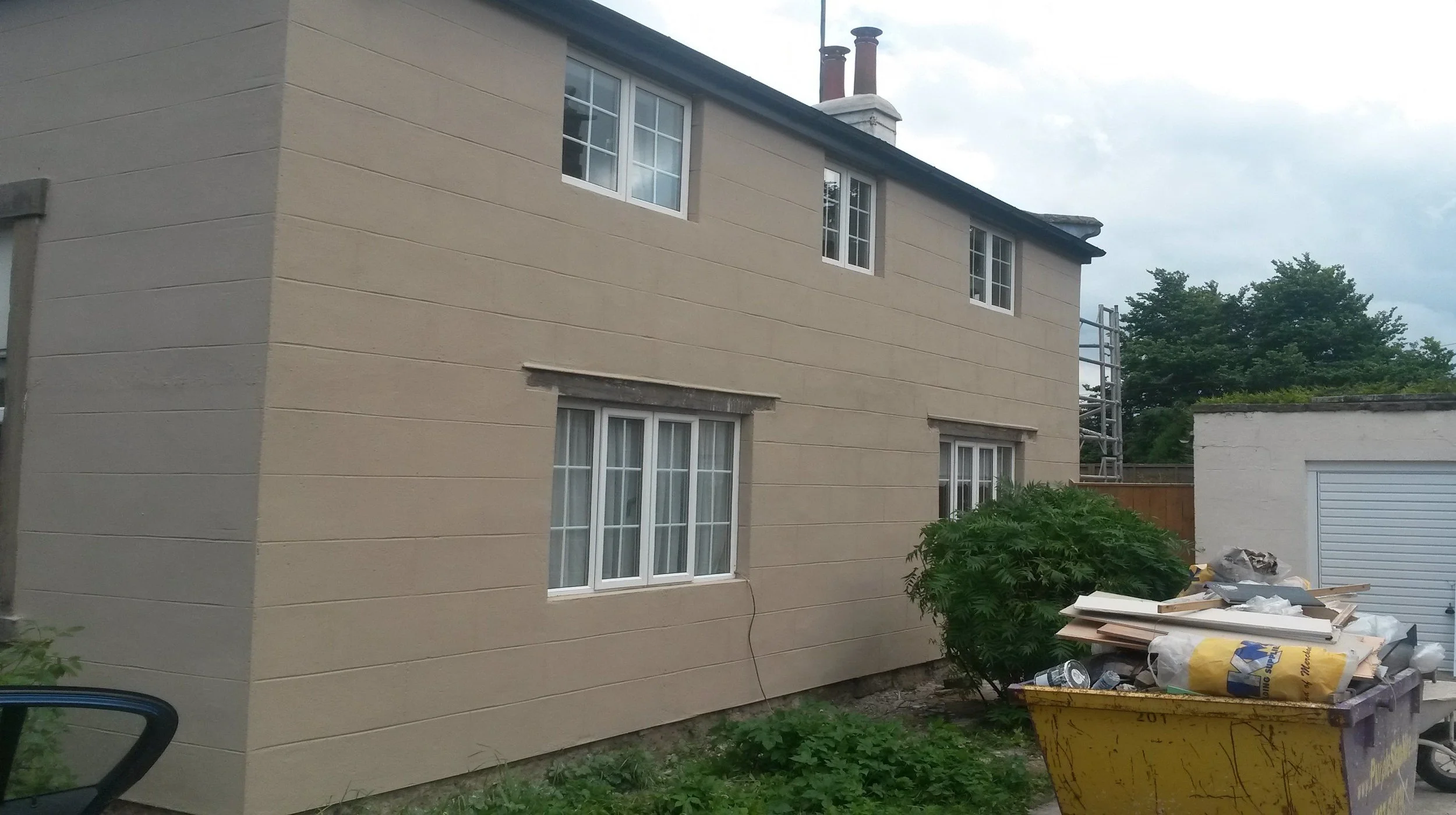 The Old Coach House in Whitby,  rendered in a traditional lime render to allow the fabric of the building to breath