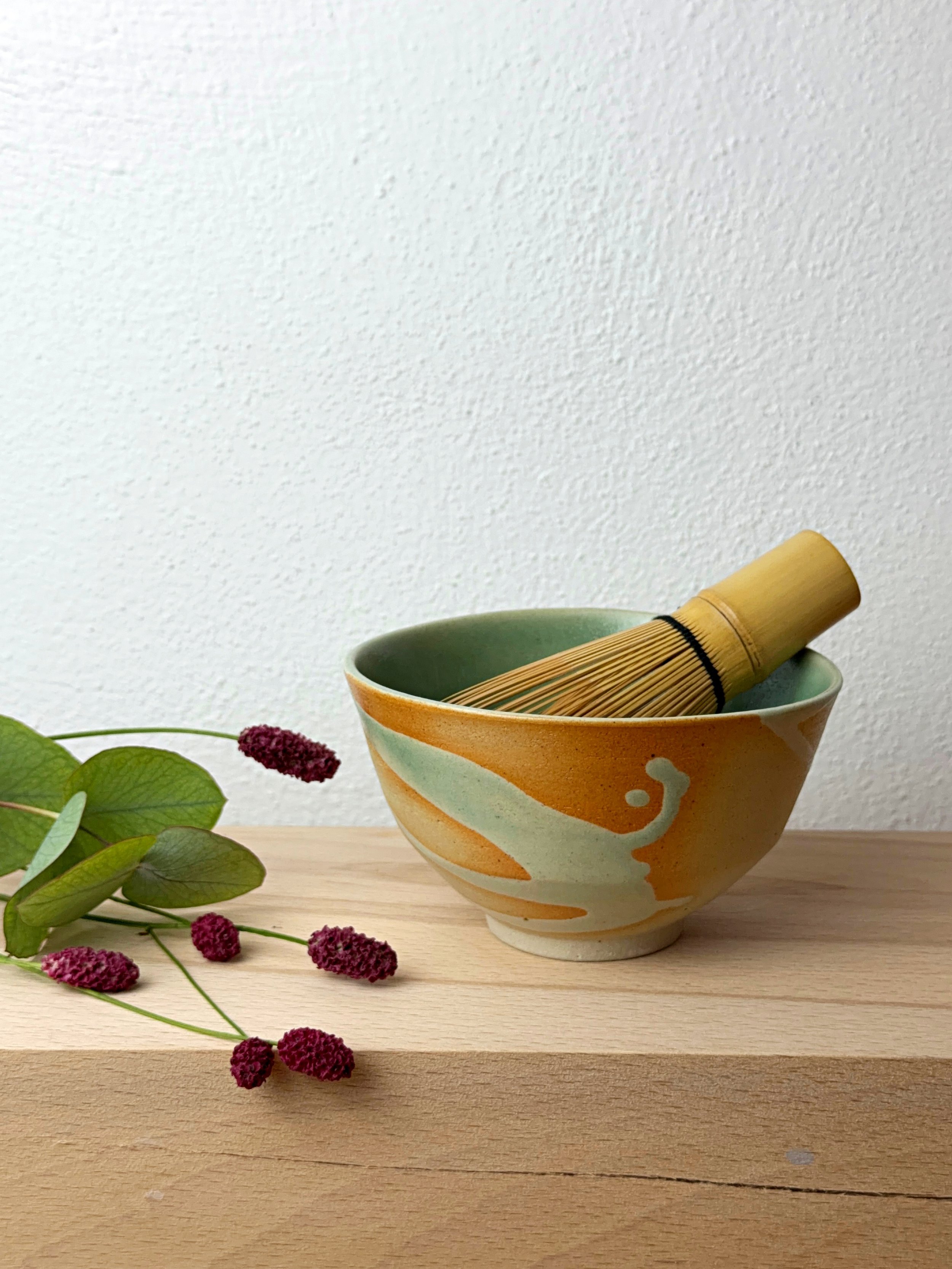 Green Satin Matcha Bowl