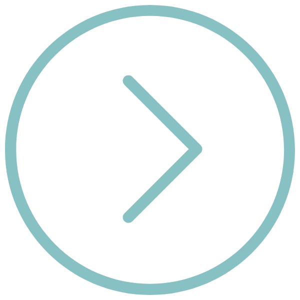 Simple blue right arrow inside a circle on a transparent background.