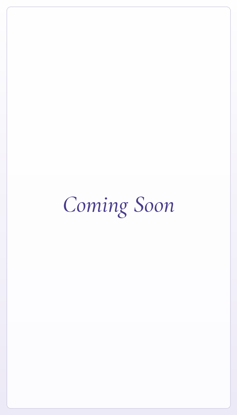 A digital placeholder card with a white background and purple text that reads "Coming Soon."