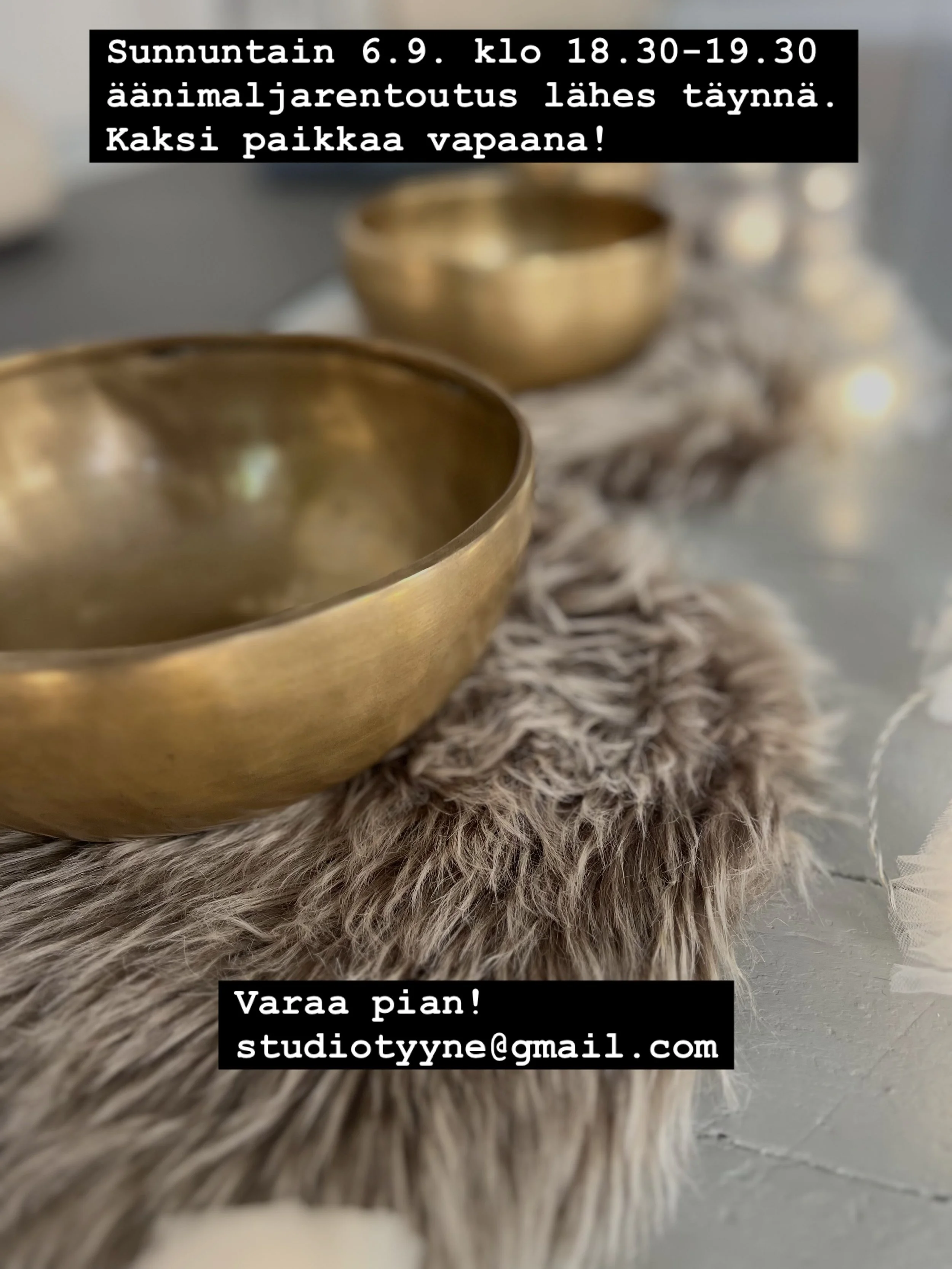 Tervetuloa Tyyneen tyyntym&auml;&auml;n 🤍! 

🤍Avajaisviikon sunnuntain 6.9. klo 17-18 hathajoogassa sen sijaan on runsaasti tilaa 🧘🏼&zwj;♀️. Se on Tyynen liikkuvin joogatunti. Tunnilla tehd&auml;&auml;n aina mm. Surya Namaskar eli aurinkotervehdy