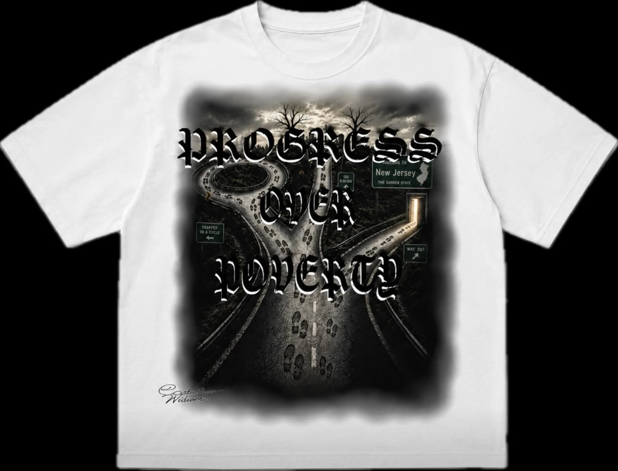 Progress Over Poverty - Premium Graphic Tee