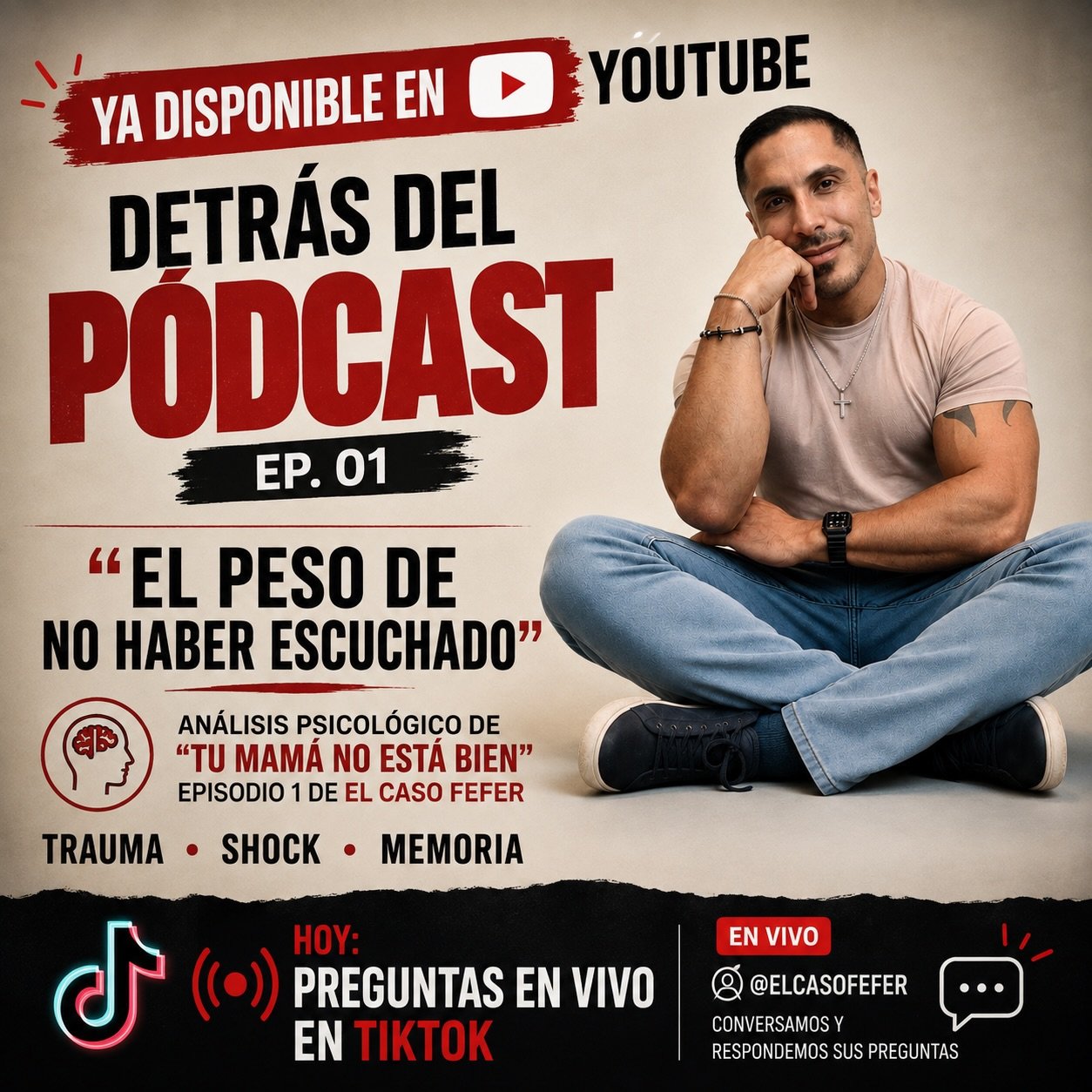 Ya est&aacute; disponible el primer episodio de Detr&aacute;s del P&oacute;dcast.

Esta semana, junto a la Dra. Claudia Guevara, analizamos el trauma, el shock y la memoria detr&aacute;s de &ldquo;Tu mam&aacute; no est&aacute; bien&rdquo;, Episodio 1