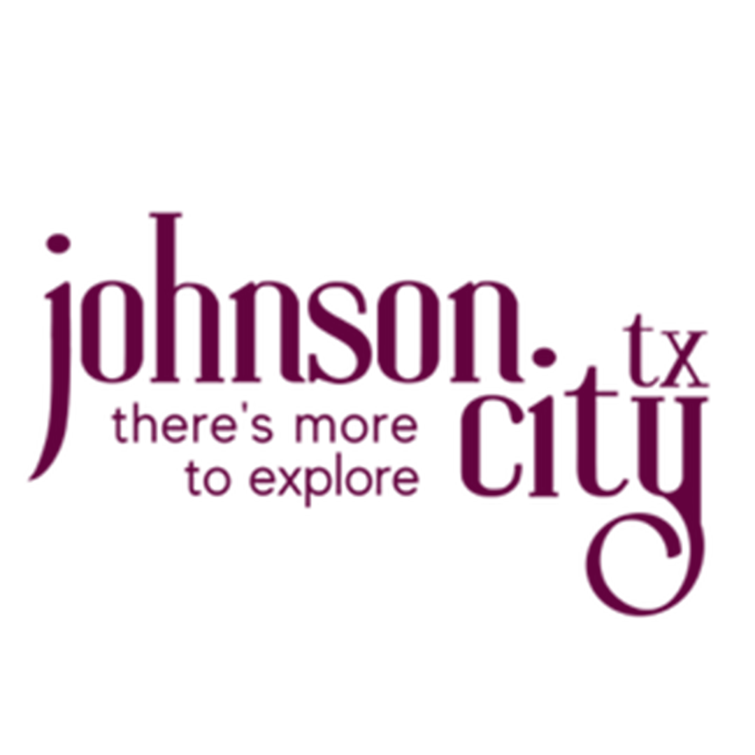 Logo for Johnson City, Texas with the slogan 'there's more to explore' in purple text