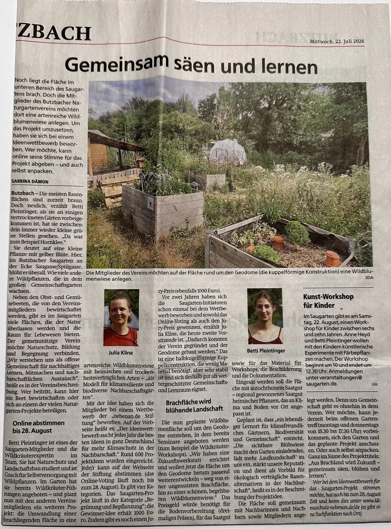 Gemeinsam säen und lernen