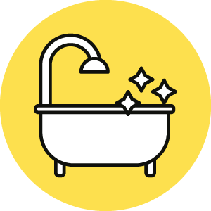 Icon of sparking bathtub