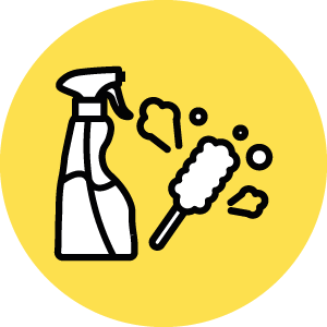 Icon of cleaning products