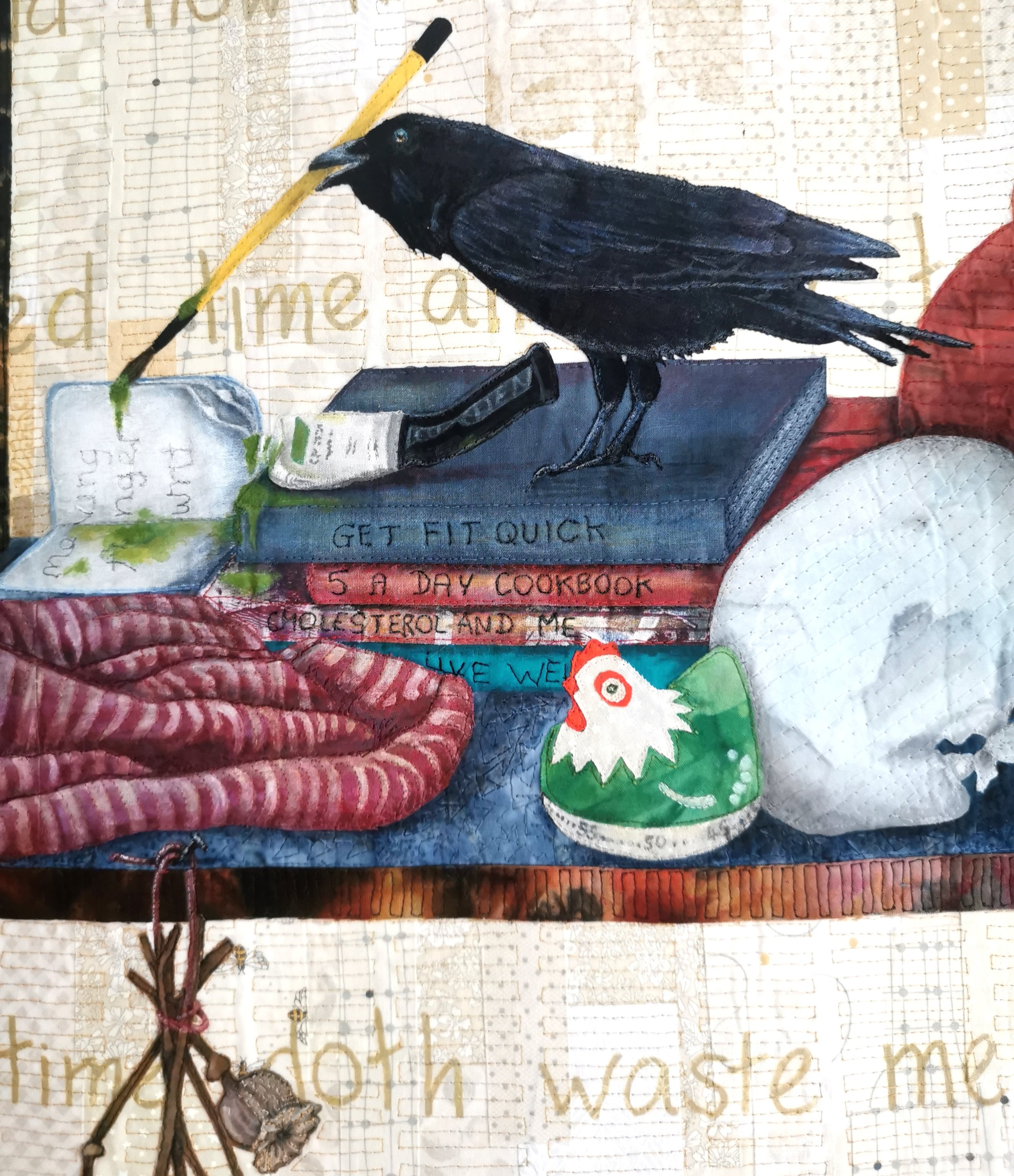 Close up of Stepping Off The Edge by Annabel Rainbow