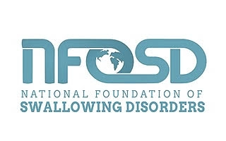 Logo of the National Foundation of Swallowing Disorders (NFOSD) featuring the organization's name and an abstract globe symbol.