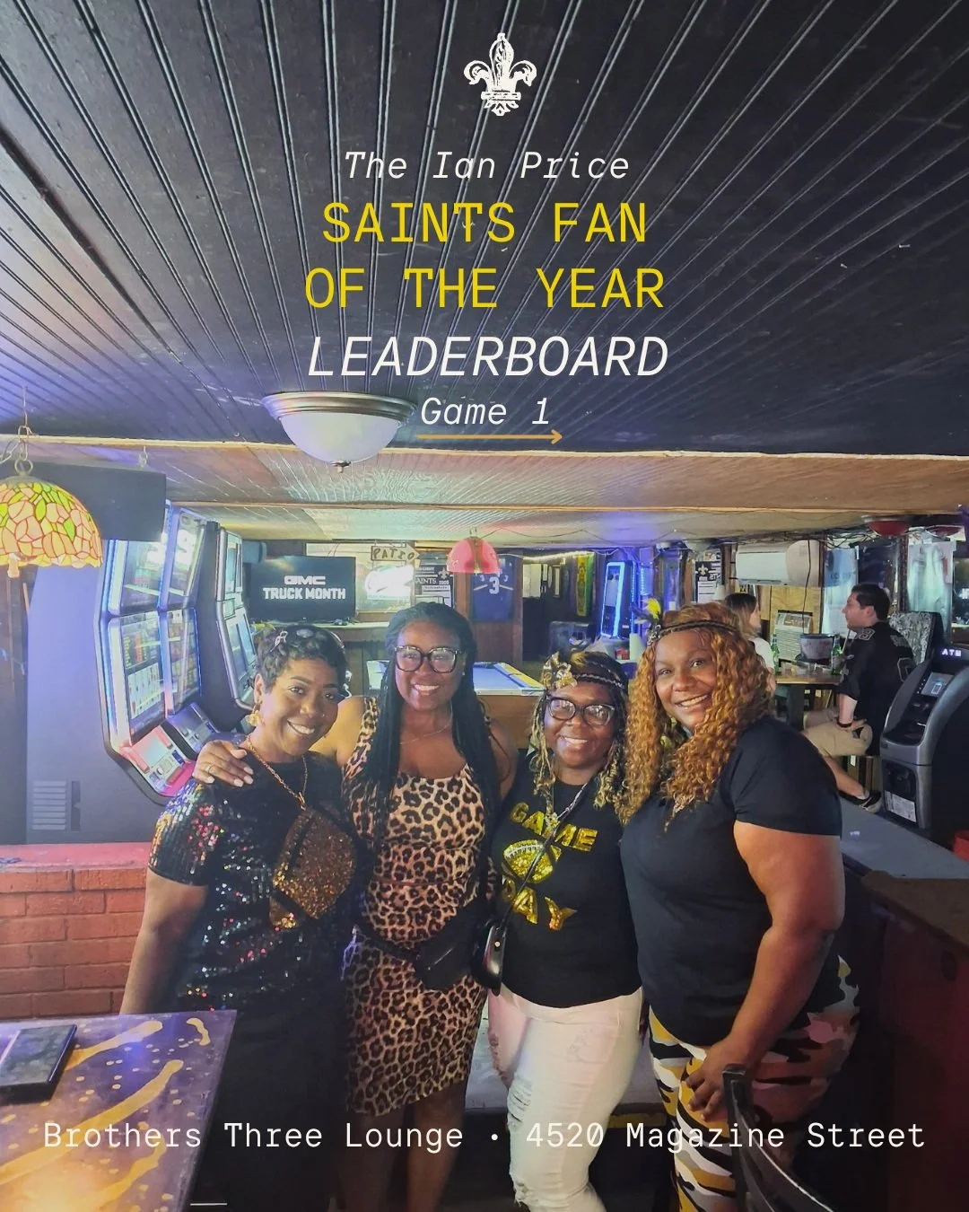 Thanks for coming out to help us kick off Saints season ⚜️🍺🙌

Come earn Fan points all season long in Ian&rsquo;s name, and somebody&rsquo;s walking away with permanent Brothers Three bragging rights.

Congrats to our Week 1 leaders. 👀 There&rsquo
