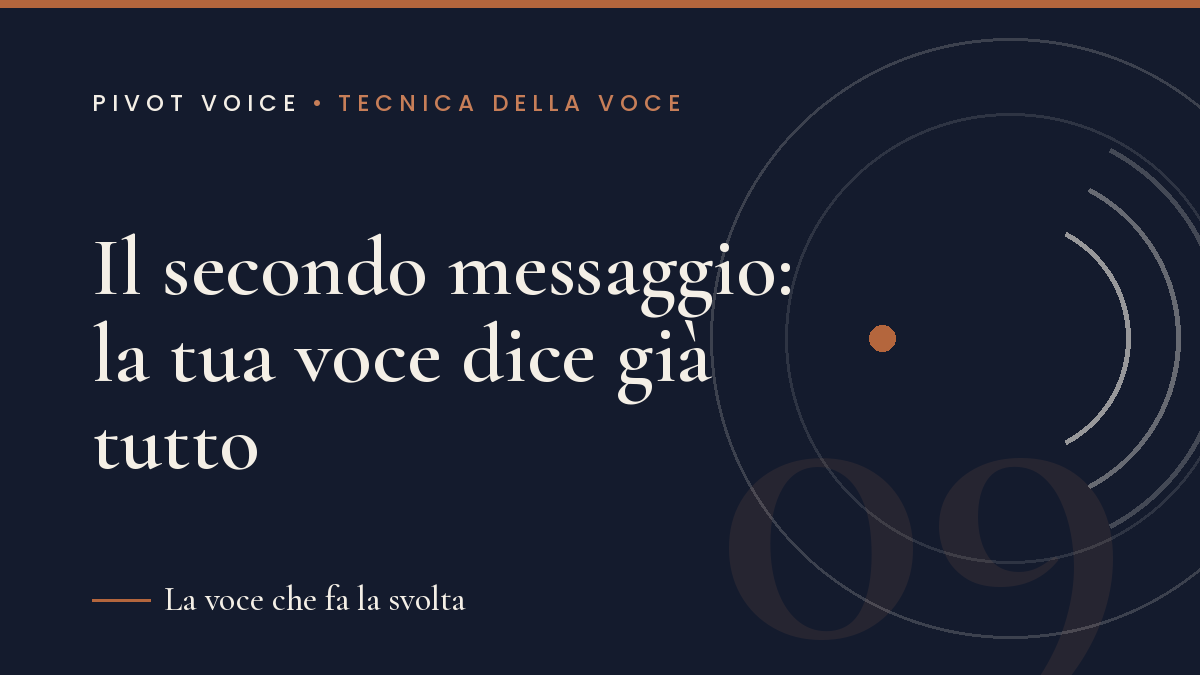 Perché la tua voce dice già tutto