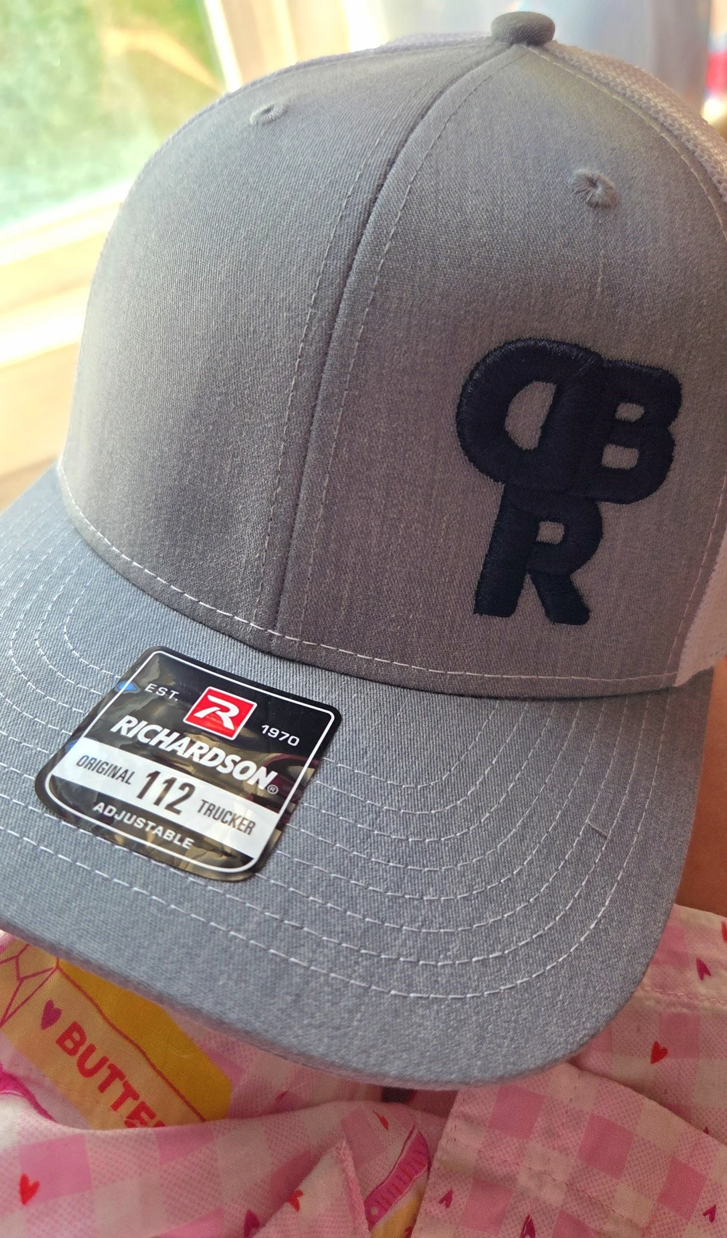 DBR  grey and white Richardson trucker hat