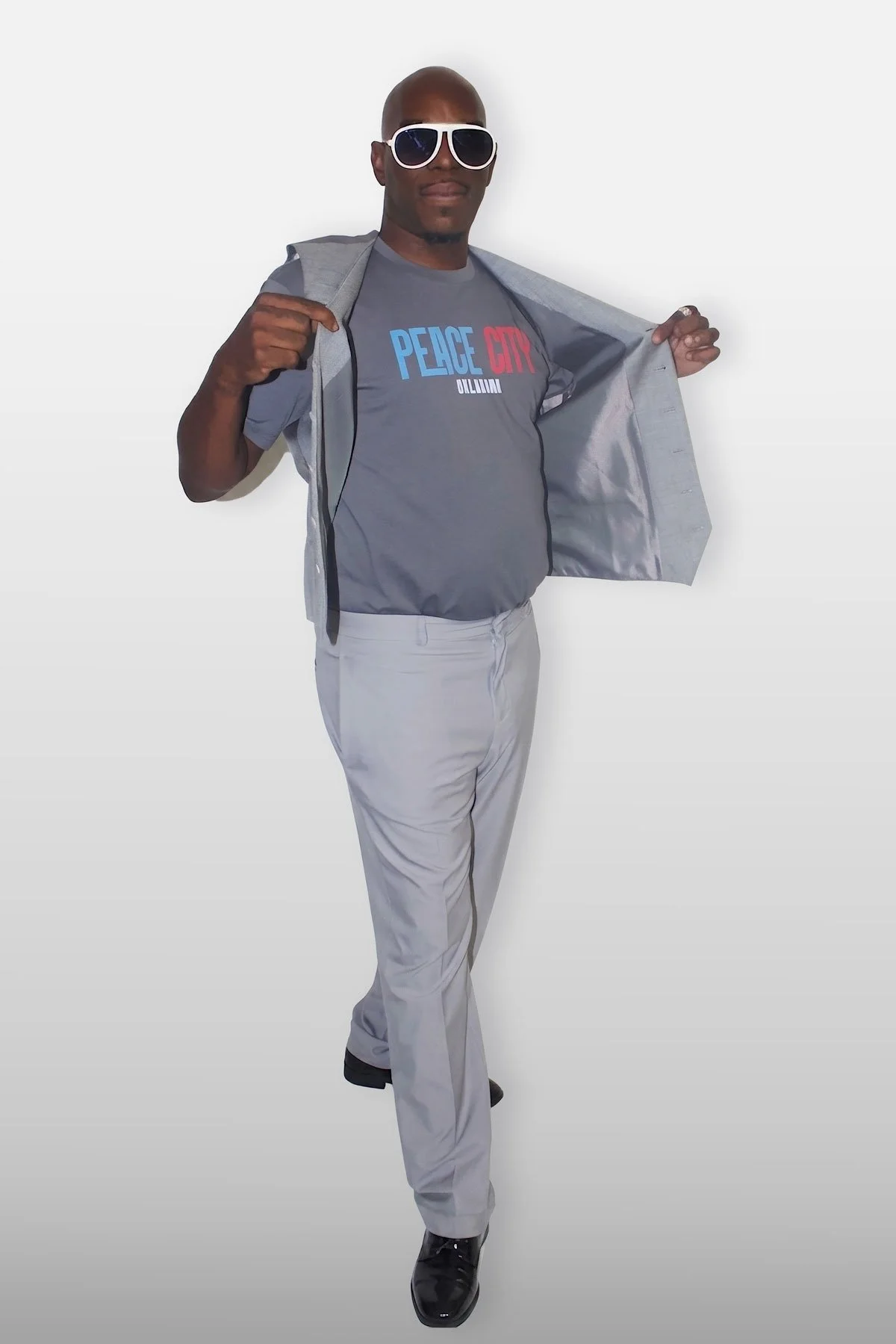 Peace City Tee - Granite